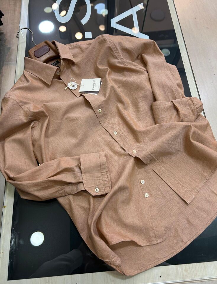 ERKEK  TENCEL PAMUK YIKAMALI GİZLİ DÜĞMELİ GÖMLEK