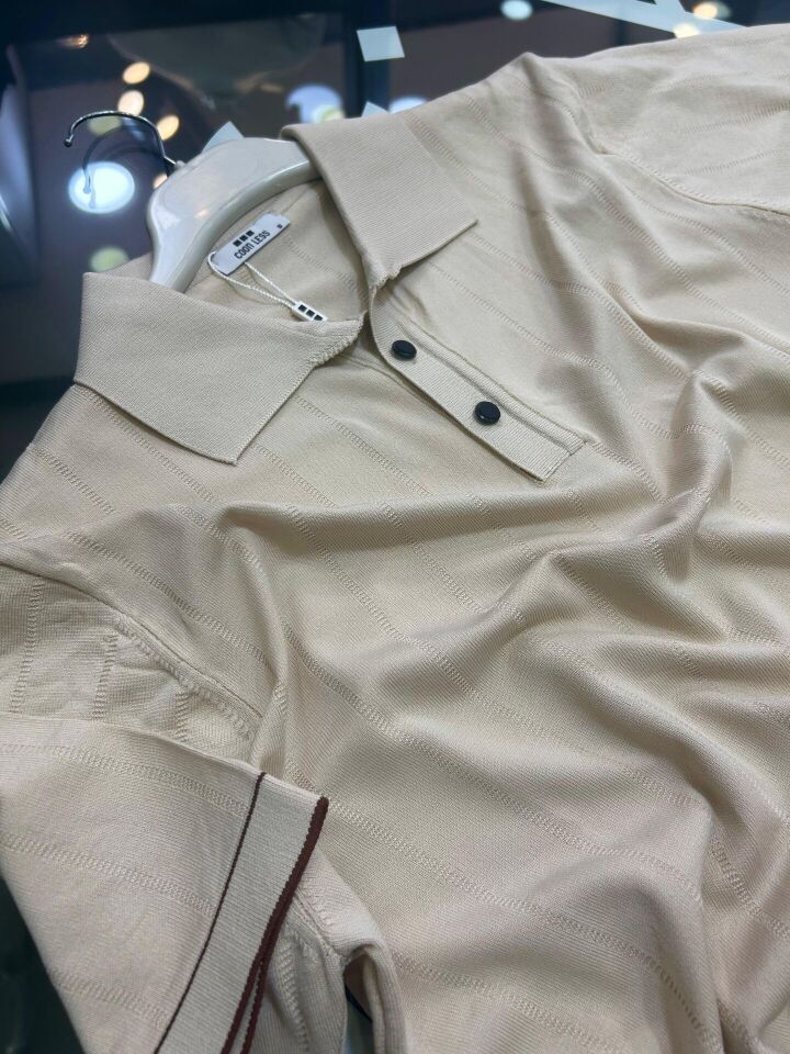 ERKEK BEJ POLO YAKALI TRİKO TİŞÖRT