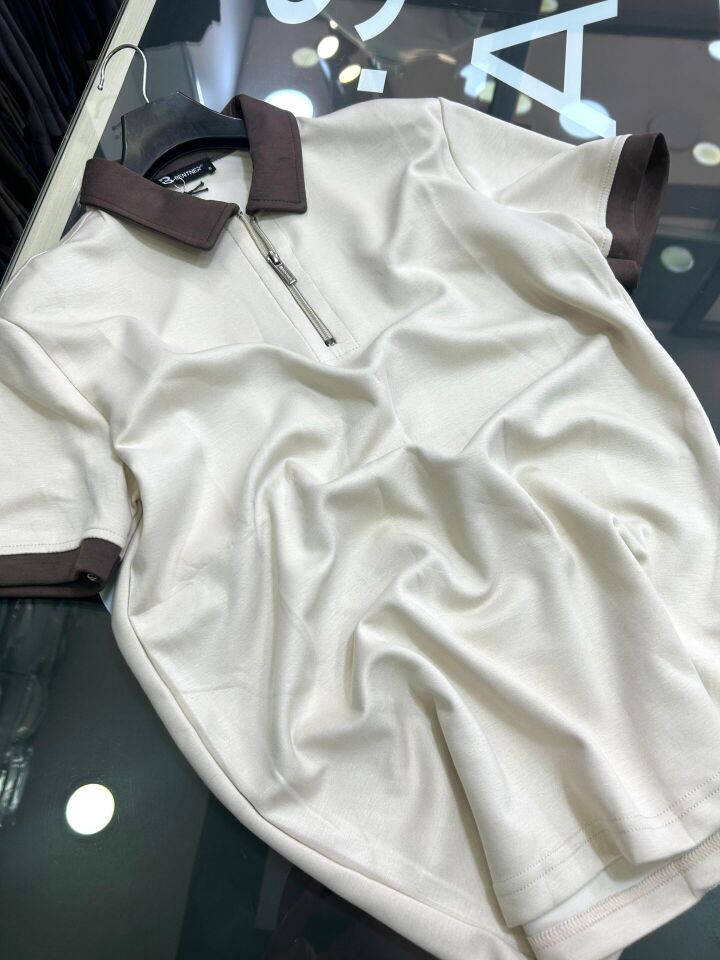 ERKEK BEJ FERMUAR POLO YAKA OYSHO TİŞÖRT