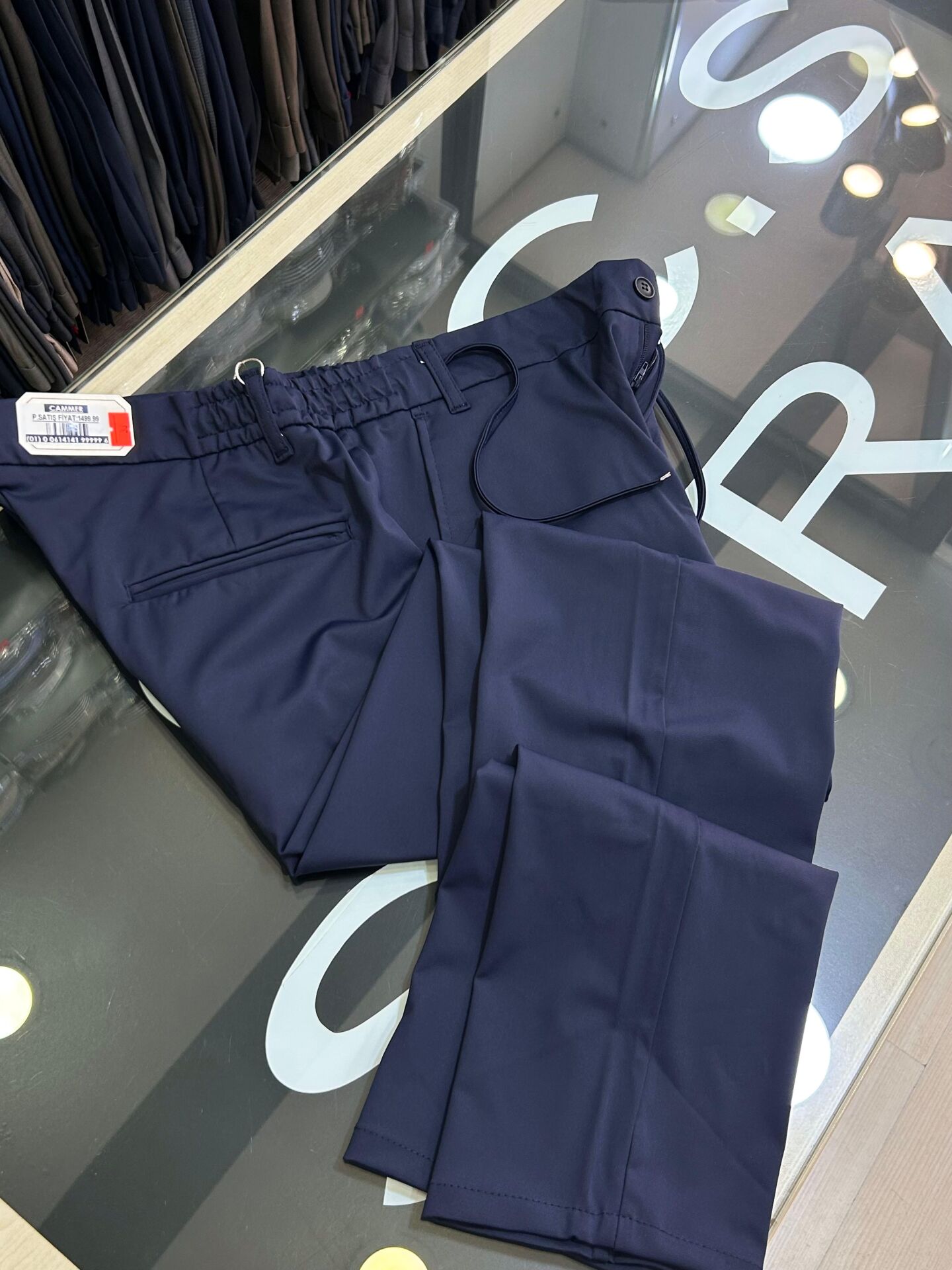 ERKEK LACİVERT ÇOK HAFİF ESNEK JOGGER PANTOLON