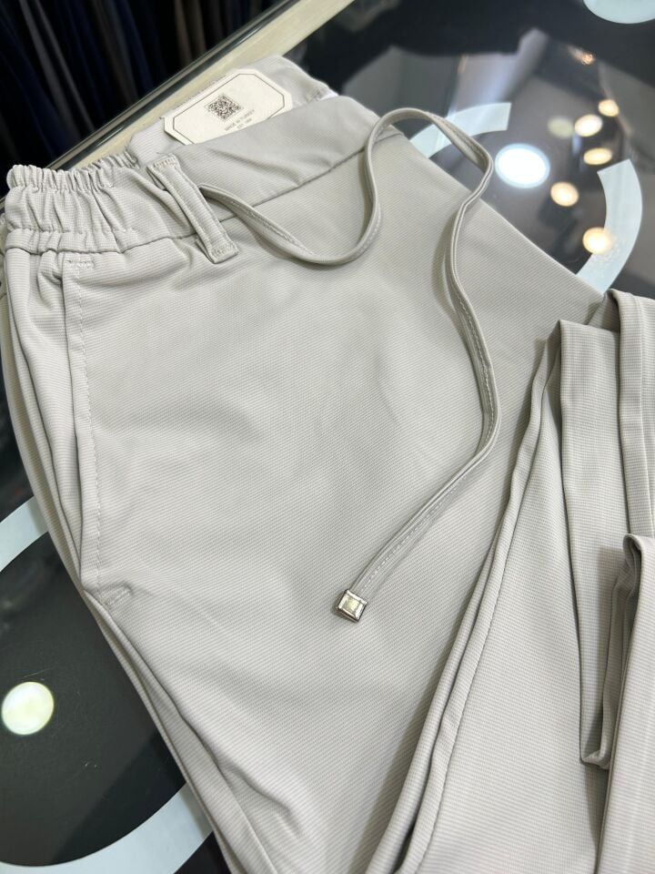 ERKEK TAŞ RENGİ ÇOK HAFİF ESNEK JOGGER PANTOLON