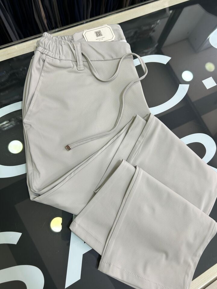 ERKEK TAŞ RENGİ ÇOK HAFİF ESNEK JOGGER PANTOLON