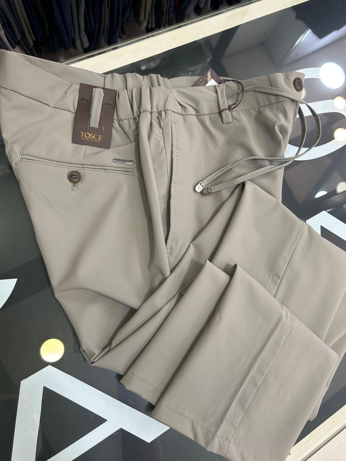 ERKEK TOPRAK RENGİ SPANDEX JOGGER PANTOLON