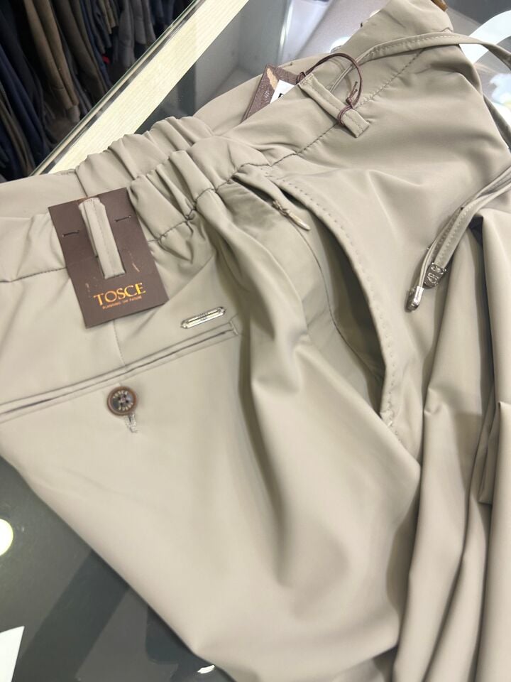 ERKEK TOPRAK RENGİ SPANDEX JOGGER PANTOLON