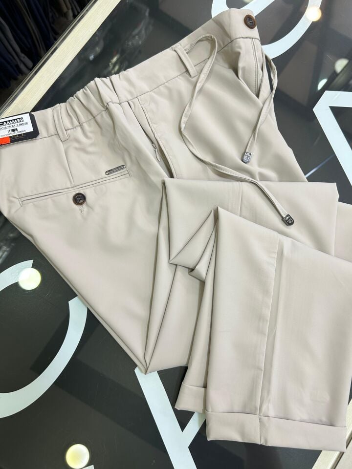 ERKEK BEJ SPANDEX JOGGER PANTOLON