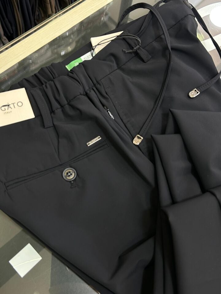 ERKEK SİYAH SPANDEX JOGGER PANTOLON