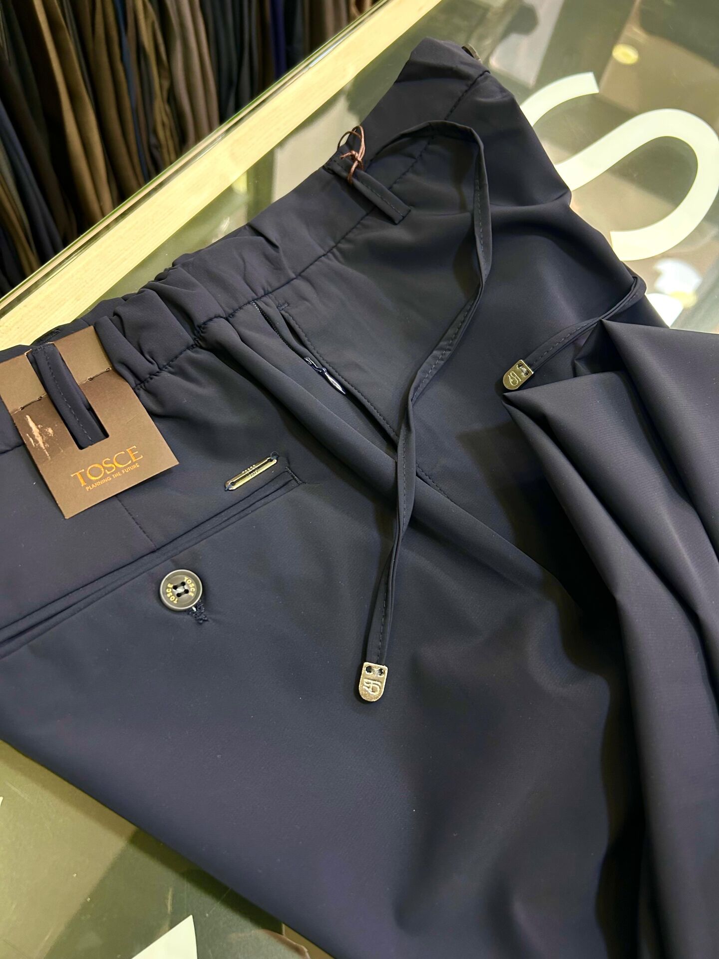 ERKEK LACİVERT SPANDEX JOGGER PANTOLON