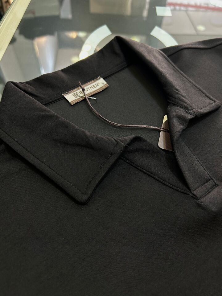 ERKEK SİYAH POLO YAKA OYSHO TİŞÖRT