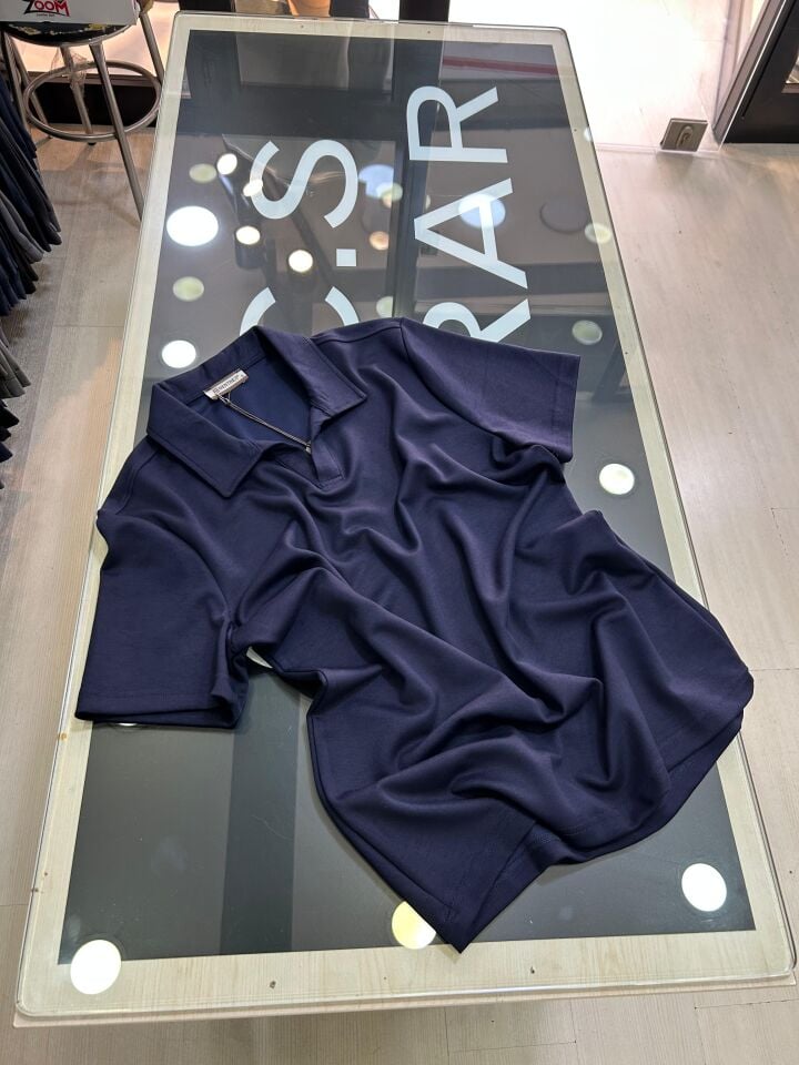 ERKEK LACİVERT POLO YAKA OYSHO TİŞÖRT