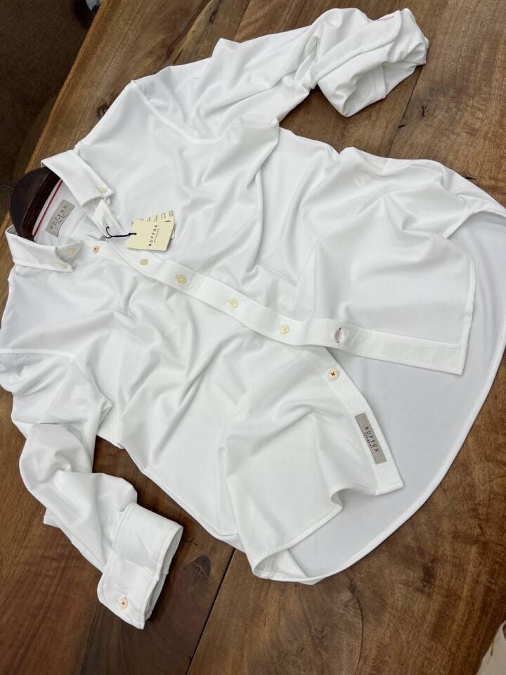 ERKEK BEYAZ EN BOY ESNEK PERFORMANS GÖMLEK