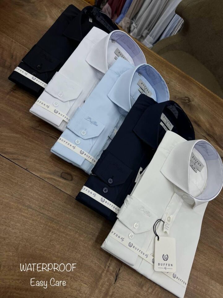 ERKEK BEYAZ NON-IRON EASY CARE LİKRALI GÖMLEK