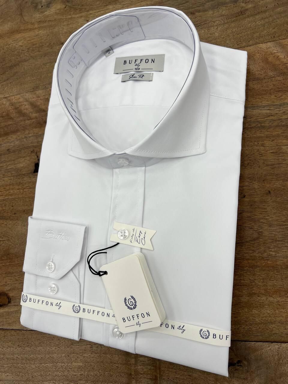 ERKEK BEYAZ NON-IRON EASY CARE LİKRALI GÖMLEK