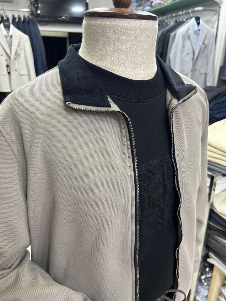 ERKEK BEJ ÇİFT FERMUAR KALIN HIRKA