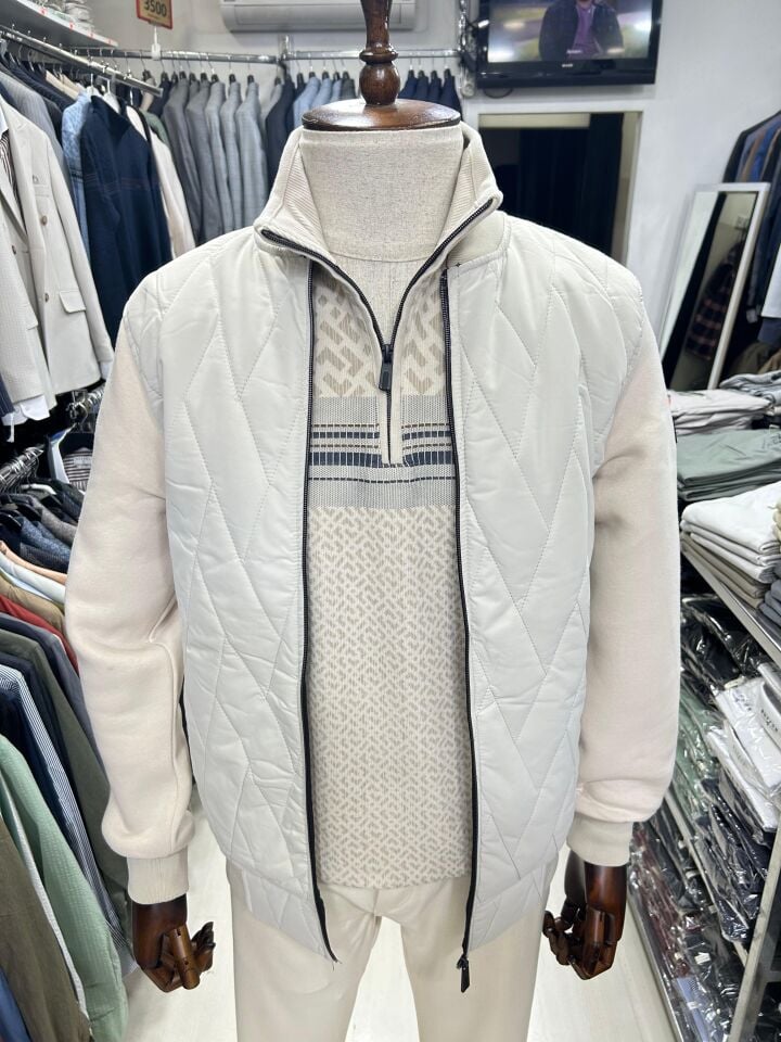 ERKEK BEJ  KOLEJ YAKA KAPİTONE MONT TİPİ HIRKA