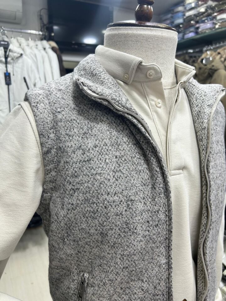 ERKEK TAŞ REGULAR FİT HAFİF KAŞE YELEK