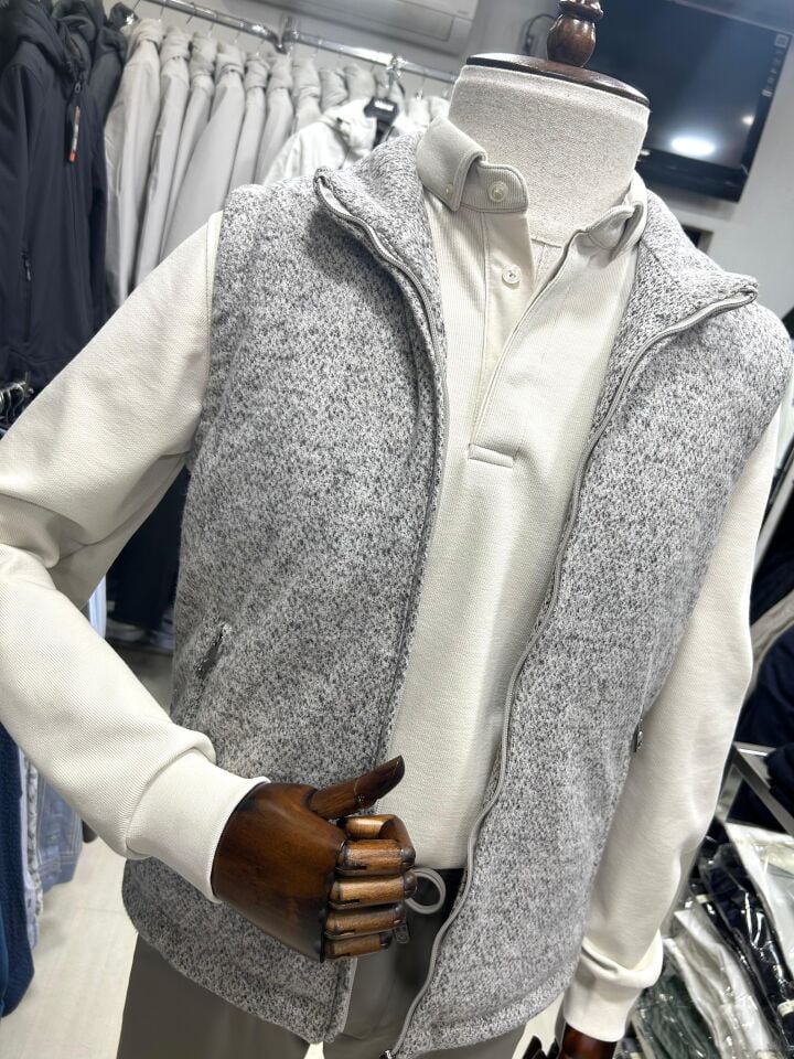 ERKEK TAŞ REGULAR FİT HAFİF KAŞE YELEK