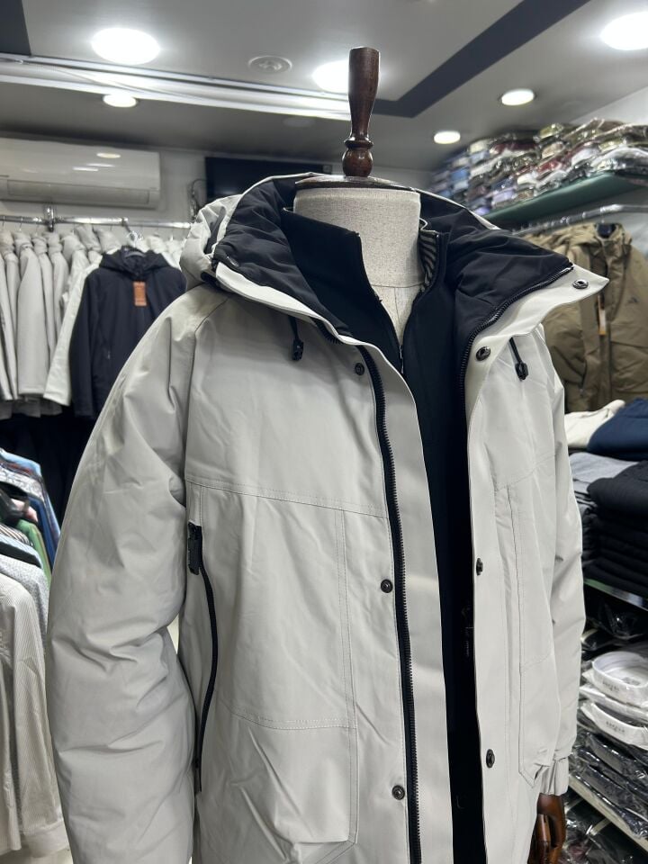 ERKEK TAŞ KAPÜŞONLU SU GEÇİRMEZ PREMİUM MONT