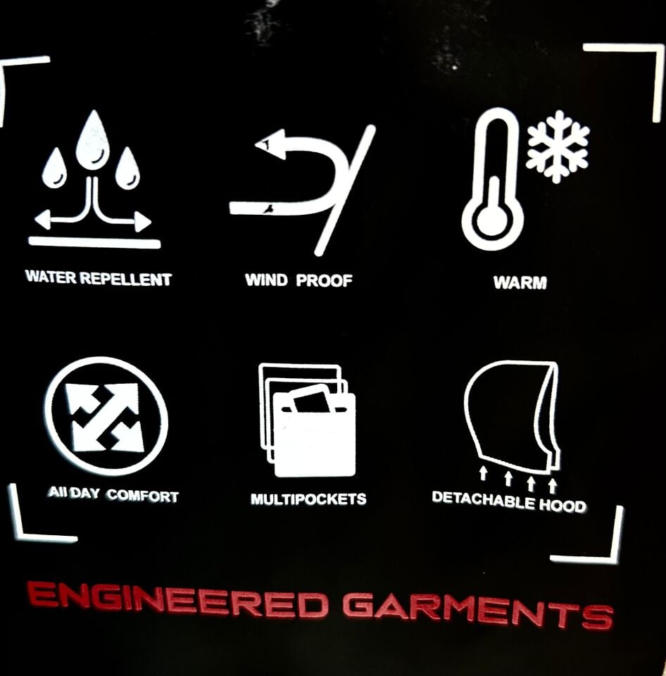 ERKEK SİYAH KAPÜŞONLU SU GEÇİRMEZ PREMİUM MONT